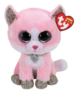 Ty Fiona Pink Cat Beanie Boo - Reg