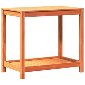 vidaXL Sázecí stůl s policí vosk hnědý 82,5x50x75 cm masivní borovicové dřevo
