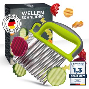 Edelfeld Wellenschneider für Pommes, Obst & Gemüse - Spülmaschinenfestes Wellenmesser - Professionelles Riffelmesser für Erwachsene & Kinder