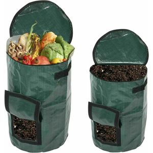 Garten-Kompostbeutel mit Griff, faltbar, wiederverwendbar, umweltfreundlich,Kompostbehälter für den Küchengarten