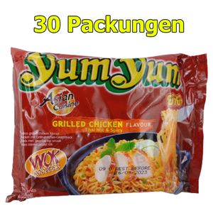 Yum Yum Grilled Chicken 30er Pack (30 x 70g) instant Nudeln Wok Nudelgericht