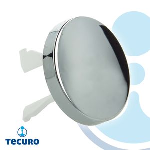 tecuro Überlaufblende - Abdeckung für Überlaufloch am Waschtisch, KS-verchromt