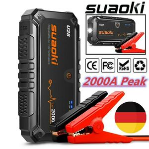 Suaoki U28 2000A Auto Starthilfe Ladegerät Car Jump Starter Booster USB LED Power Bank