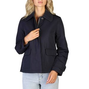 Geox Damen Jacke Anorak Parka Übergangsjacke Markenjacke mit Reißverschluss, langärmlig , Größe:40, Farbe:Blau-marine
