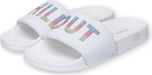 Dockers by Gerli Damen Hausschuh Slipper Badeschuhe Badelatsche Sandale, Farbe:Weiß / Grau 502, Größe:EUR 39
