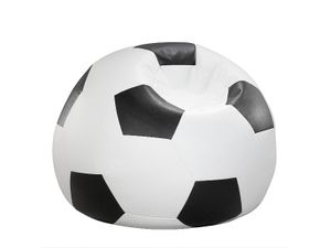 Fußball-Sitzball Kunstleder weiß/schwarz Ø 90 cm weiß/schwarz
