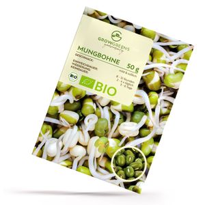 Mungbohne Sprossen Samen 50g - Microgreens Saatgut ideal für die Anzucht von knackigen Keimsprossen auf der Fensterbank
