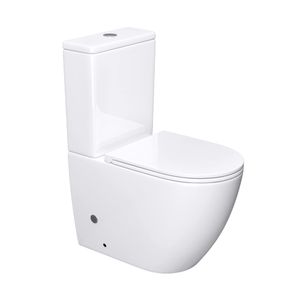 Mai & Mai Stand-WC 179T aus Keramik spülrandloses-WC 36x63x82cm bodenstehende-Toilette inkl. Spülkasten