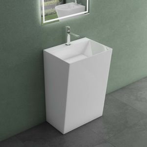 Mai & Mai Design Standwaschbecken freistehend Col40 weiß aus Mineralguss Waschtisch BTH: 60x45x90cm