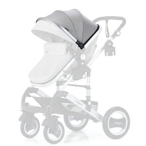 Daliya® Sonnenverdeck für Bambimo Kinderwagen inkl. Rahmen  ( Elegance Grau )