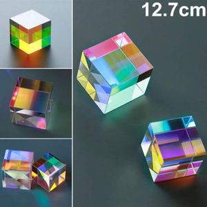 Melario Optisches  X-Cube Dichroitisch Würfel Prisma RGB Combiner Splitter Xmas Mehrfarbiger Würfel, optisches Glas, X-Cube, dichroitischer Würfel, Prisma, RGB-Kombination, Splitter, pädagogisches Spielzeug, Geschenk