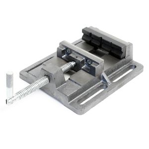 Wiltec Maschinenschraubstock 75 mm Backenbreite, Schraubstock aus Gusseisen für Werkstatt, Bohrmaschinenschraubstock als Spannwerkzeug