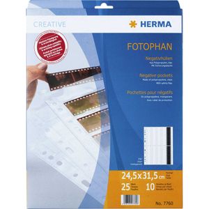 HERMA Negativhüllen - transparent - für 10 x 4 Streifen - 25 St. - 25 Seiten