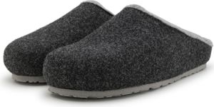 PANTOFFELMANN Filzclogs mit Fußbett warme Filzhausschuhe Filzpantoffel Herren Damen Filz Clog Hausschuhe anthrazit 47
