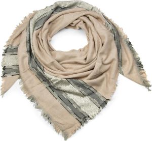 styleBREAKER XXL Viereckstuch mit Pailletten und Streifen, Fransen, Winter Schal, Tuch, Damen 01017056