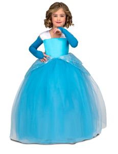 Prinzessinnen-Kostüm für Mädchen Märchenkostüm blau