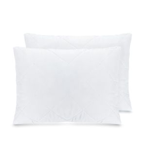 Kopfkissen 40x60 (2er Set) Steppkissen füllkissen Bettkissen Mikrofaser Kissen für Allergiker Schlafkissen Pillow (Weiß, 40 x 60 cm)