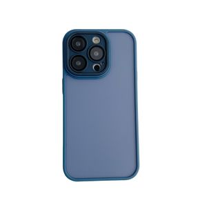 INF Schützende matte Handyhülle mit Glaslinsenfolie, kompatibel mit der iPhone 13-Serie Blau iPhone 13 Pro max