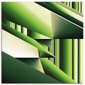 ARTland Leinwandbilder Grüner Bambus Modern Art Größe: 40x40 cm