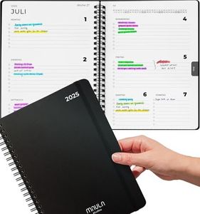 A5 Terminplaner 2025 - Minimalistischer Buchkalender A5 2025 - Wochenplaner 2025 - Terminkalender 2025 - Minimalistischer Planer 2025 - mit Feiertagen