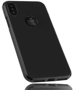 mumbi Hülle kompatibel mit iPhone X / XS Handy Case Handyhülle, schwarz
