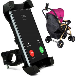 Handyhalterung Kinderwagen, Universal für alle 3.5 - 6.7 Zoll Smartphones, Schwarz