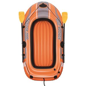 Bestway Hydro-Force Raft Set Boot mit Blasebalg und 2 Paddeln, 188 x 98 cm