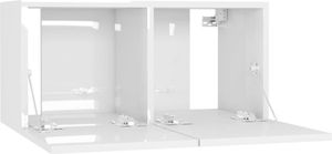 vidaXL TV-Hängeschrank Hochglanz-Weiß 60x30x30 cm