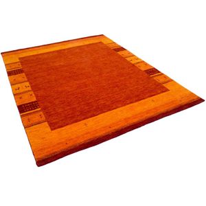 Natur Wolle Teppich Gabbeh Klassisch und Modern, Größe:200x290 cm, Farbe:Terrakotta