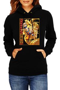 Supa Saiyajin Damen Kapuzenpullover Sweatshirts Dragon Ball Z Anime Manga Comics Japan Animation, L / Schwarz