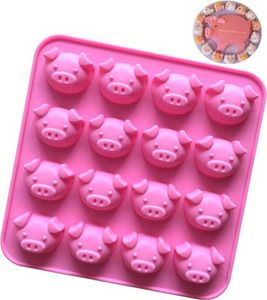 GKA Silikonform Gießform Glücksschweinchen Glücksschwein Schweinchen Form Schokoladenform Schokolade Fondantform Fondant Glück Schwein