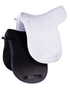Satteldecke VS mit atmungsaktiver Spezialschaumfüllung, stoßabsorbierend, effektive Druckverteilung, Entlastung des Pferderückens in Weiß