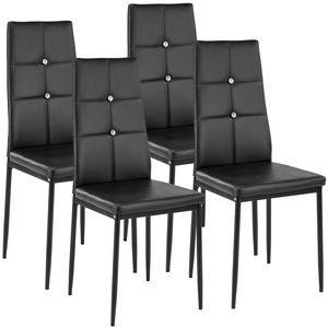 sada 4 jídelních židlí Julien čalouněných potahem z imitace kůže 40 x 42 x 97 cm