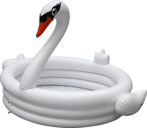 Aufblasbare Badewannen für Babys mit weißem Schwan Neugeborenenverdickung Cartoon Tragbare Badewanne Kühles Sicherheitsschwimmbecken