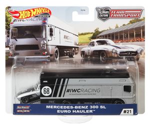 Mattel FLF56, GJT43 - Hot Wheels Premium Car Team Transport - #19-22 Q2 2020 #21 - Mercedes-Benz 300 SL + Euro Hauler Mattel FLF56, GJT43 - Hot Wheels Premium Car Team Transport - #19-22 Q2 2020 #21 - Mercedes-Benz 300 SL + Euro Hauler