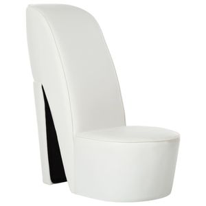 vidaXL Židle tvaru Stiletto bílá umělá kůže