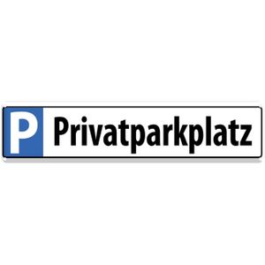 vianmo Blechschild 46x10 cm gewölbt Parkplatzschild Privatparkplatz