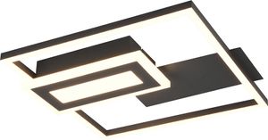 Trio Leuchten LED Deckenleuchte Spiro 22W schwarz matt