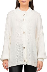 Reichstadt Damen Strickjacke 25RSW068 mit Knöpfen White One Size Reichstadt Damen Strickjacke 25RSW068 mit Knöpfen White One Size