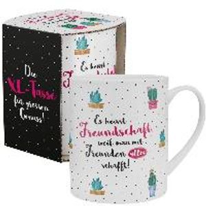 Die Geschenkewelt XL-Tasse 46215 "Es heisst Freundschaft, weil man mit Freunden alles schafft!"