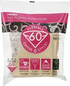 Hario Papierkaffeefilter V02 Misarashi braun 100 Stück VCF-02-100M
