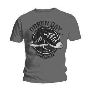 Green Day Converse Mens Grey T Shirt: Medium