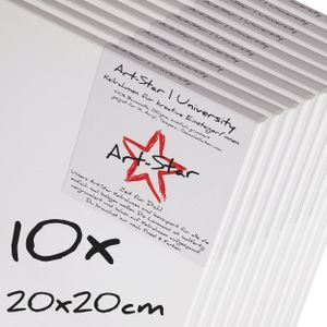10 ART-STAR Leinwände | 20x20 cm | auf Keilrahmen, 100% Baumwolle 10 ART-STAR Leinwände | 20x20 cm | auf Keilrahmen, 100% Baumwolle