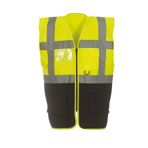Herren Multi-Functional Executive Waistcoat - Farbe: Hi-Vis Yellow/Black - Größe: XL