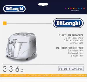 Delonghi Filter für Fritteuse Fettdunst-,Aktivkohlefilter Type: F8-12 (1er Pack)