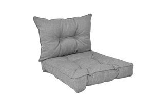 POKAR Loungekissen Sitzkissen Sitzauflagen Stuhl Stuhlkissen für Stuhl, Farbe:Grau, Size:2er Set (70x70 + 70x40)