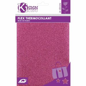 Flex Thermokleber Glitter - Kirschrot 15 x 20 cm