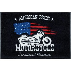 Waschbare Fußmatte Route 66 - American Pride Motorrad 75x120 cm Wash+Dry