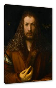 Albrecht Dürer - Selbstbildnis  - Leinwandbild / Größe: 120x80 cm / Wandbild / Kunstdruck / fertig bespannt