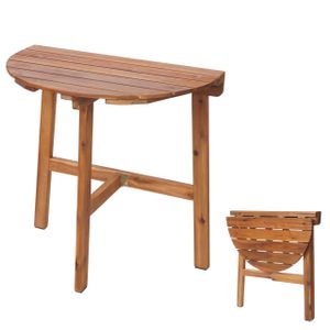Skládací stůl HWC-L19, zahradní stůl balkonový stůl, vnitřní/venkovní skládací stůl z akátového dřeva s certifikátem MVG 71x70x34cm